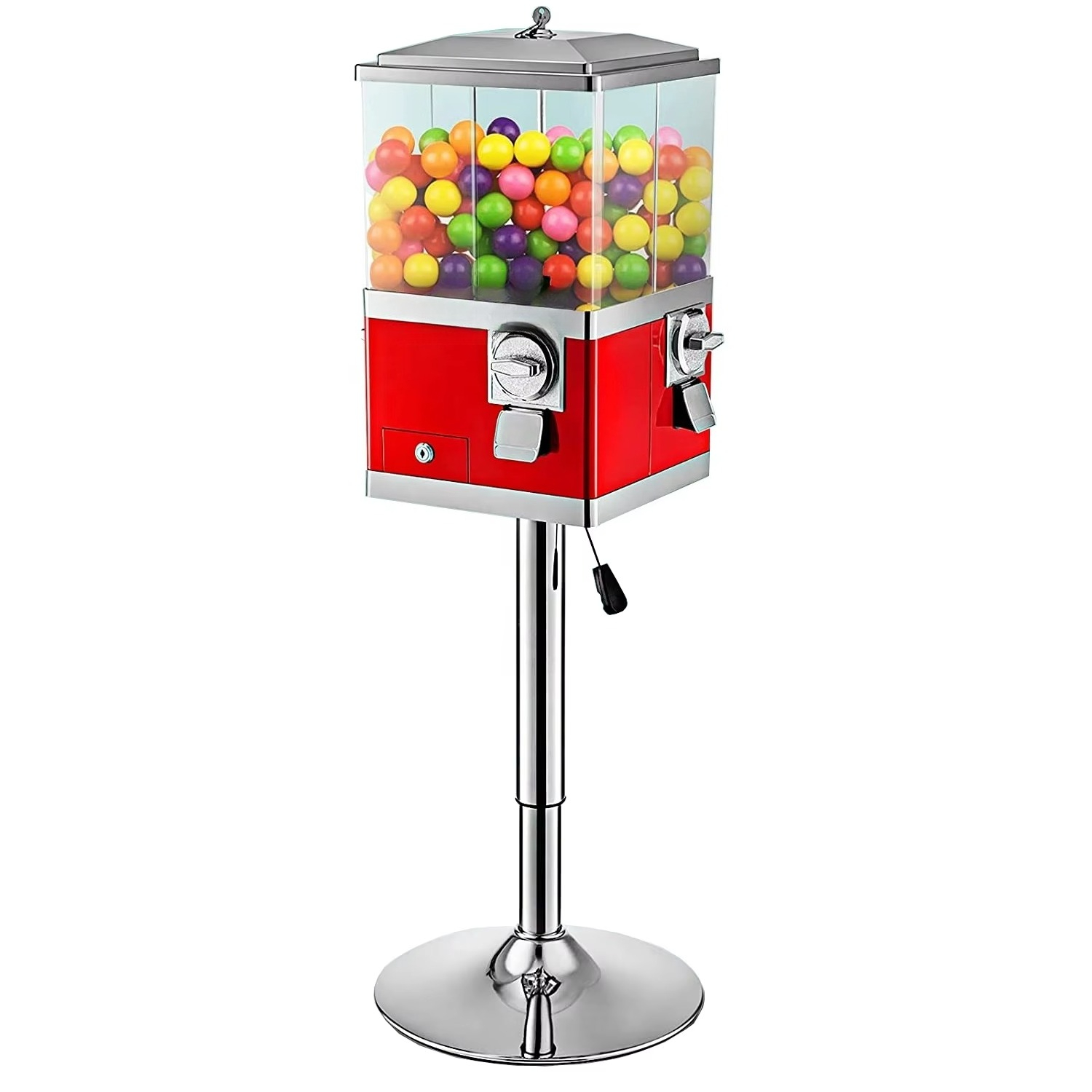 Bubble Gum Machine - Münzbetriebener Kaugummi-Automat, klassischer Kaugummi-Verkaufsautomat mit Ständer,