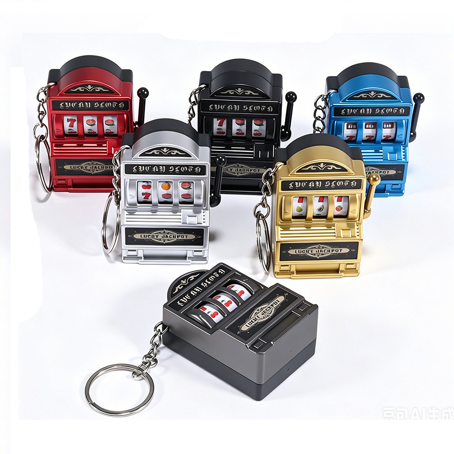 Fruit Slot Machine - Frucht-Spielautomaten-Schlüsselanhänger, Puppenhaus-Glücksbringer, Jackpot-Schlüsselanhänger, Mini-Anhänger, Taschenanhänger, Neuheitsgeschenke